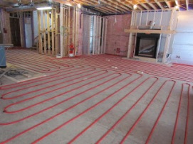 Radiant floor heat basement
