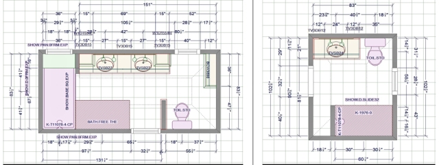 Floorplan Basking Ridge bathroom remodel